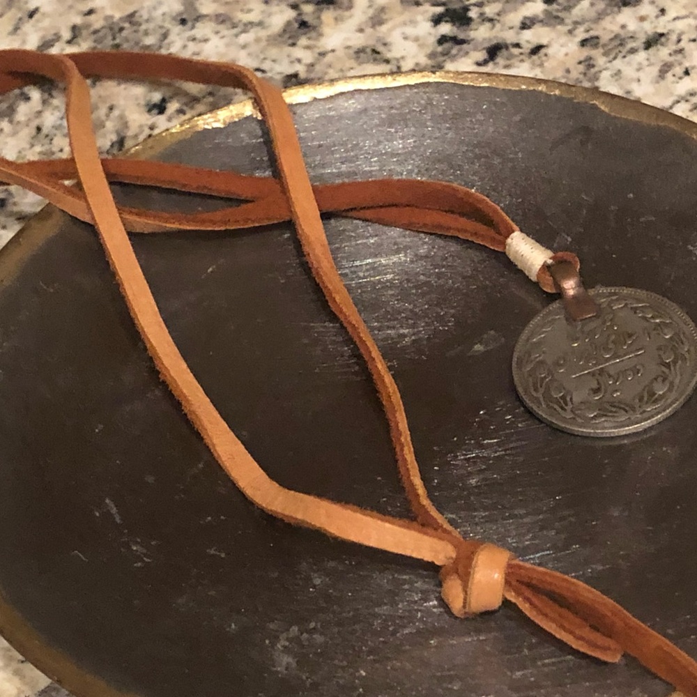 Leather Coin Necklace